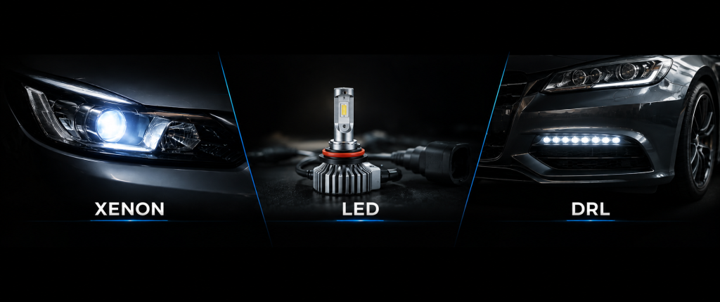 Монтаж на Xenon, LED и DRL дневни светлини в София – монтаж на ксенон, LED фарове, LED крушки, дневни LED светлини (DRL), ремонт и кодиране на автомобилно осветление.